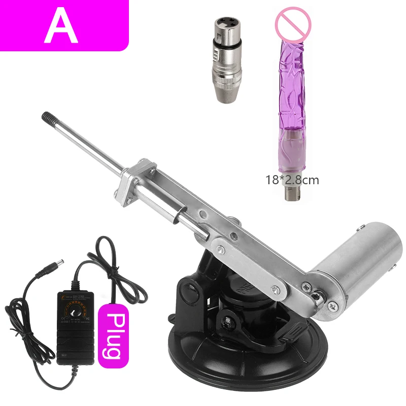 39/45mm Stroke Mini Telescopic Sex Machine Set with Dildo 3XLR Connector Telescopic Linear Actuator Female Masturbation Sex Toys