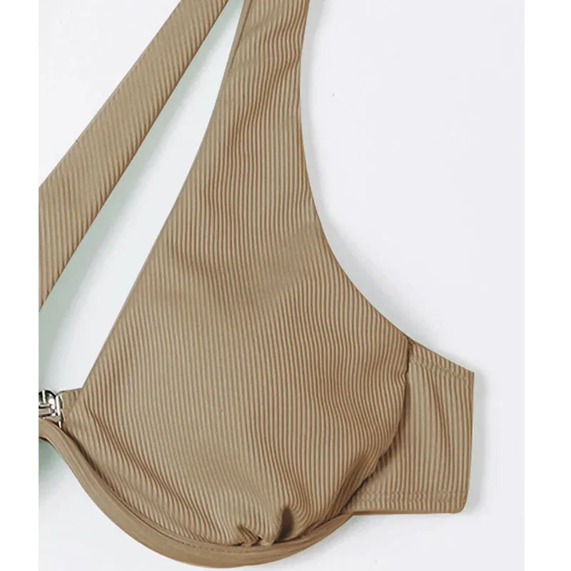 2024 One Shoulder Biquini High Cut Sexy Bikinis Swimsuits Cut Out Women's Swimwear Bathing Suits Push Up Beach Bikini Set 4