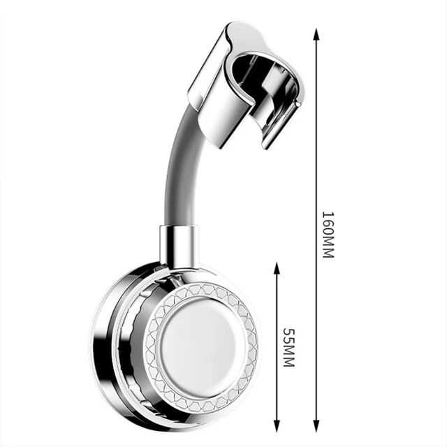 ขายึดหัวฝักบัวในห้องน้ำแบบถ้วยดูด, ตัวยึดหัวสเปรย์ฝนแบบไม่ต้องเจาะ, ฐานฝักบัวแขวนผนังแบบปรับได้อเนกประสงค์ 5