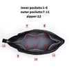 Podcore Purse Organizer for Tote Bag Handbag Organizer Insert with Compartments Black Brown Coffee Purse Inserts for Storage 2
