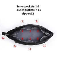 Podcore Purse Organizer for Tote Bag Handbag Organizer Insert with Compartments Black Brown Coffee Purse Inserts for Storage 2