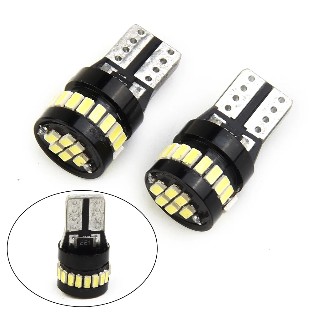 

2 Pcs Car LED Bulbs 400LM Bulbs 6000K LED Light Accessory CANBUS Replacement T10 501 194 W5W Universal White 1 Pair