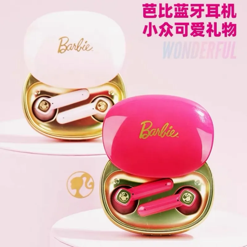 

Miniso Barbie Tws Earphones Wireless Bluetooth 5.0 Battery Long Last Touch Control Music Call In-ear Headphone Birthday Gifts