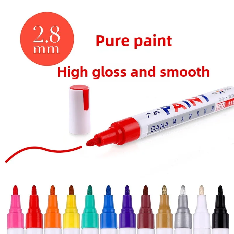 Permanent marker Paint Cleaner Car Wheel Tire Oily Painting Pen Auto Rubber Tyre Polishes Metal Graffiti Touch Scratch Wet Wax