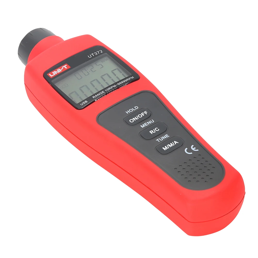 UNI-T USB 인터페이스 비접촉 타코미터, UT372, 타겟 RPM 범위 10 99999 MAX/MIN/AVG 테스트 거리 5 20cm