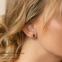 EManco – boucles d'oreilles rectangulaires en acier inoxydable, strass colorés, bijoux de fête haut de gamme, vente en gros 2