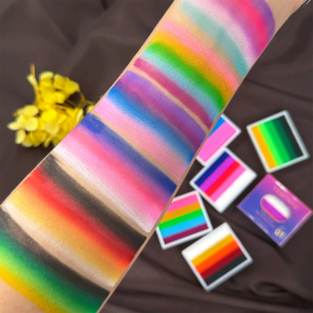 8G 12 Color Water Monochromatic Face Body Painting Palette Festive Washable face and body paint Makeup Costume Body Partie 3