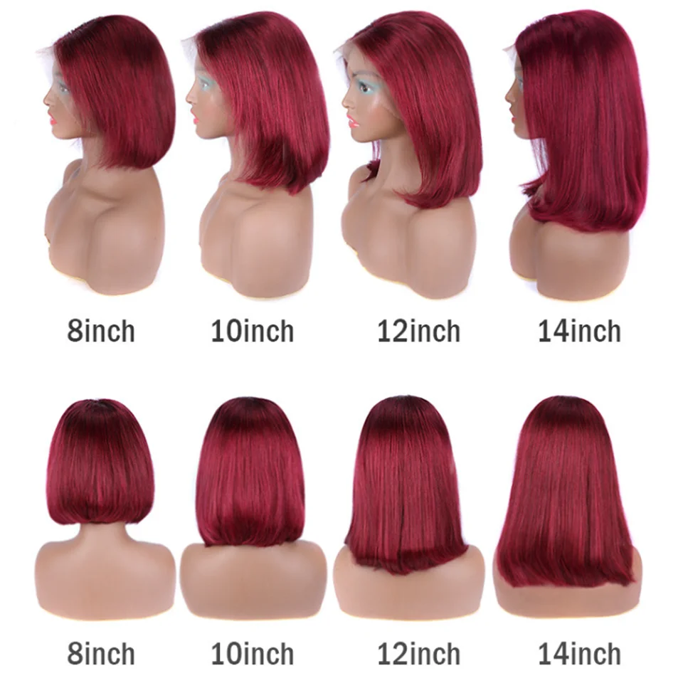 Рисунок 5 - Бордовые прямые волосы боб на кружевной передней части