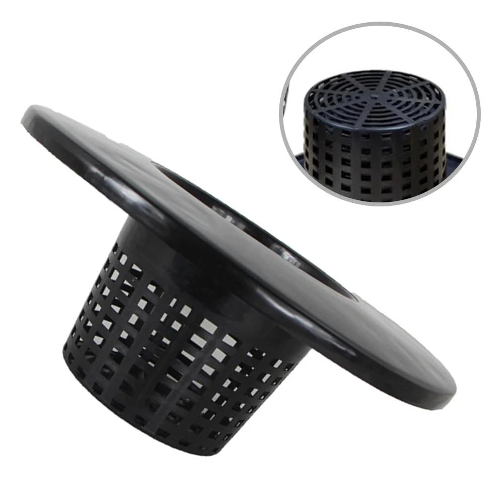 6-Inch Mesh Basket Pot Lids Plastic Mesh Flower Pots For Hydroponics Drainage & Root Growth Gardening Plants Container Pot Black