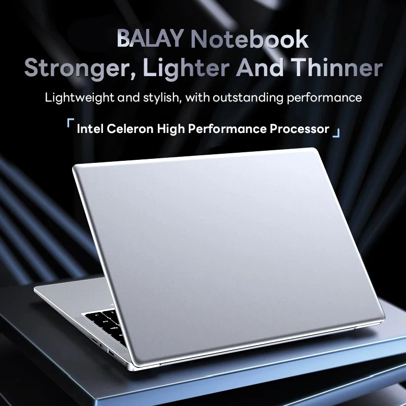 Laptop 14 Inch Intel Celeron N4000 6GB RAM 2TB SSD DDR4 Win 180° Fold Wifi6 3850 mAH PC 1366*768 Screen HDMI Slim Computer PC 6