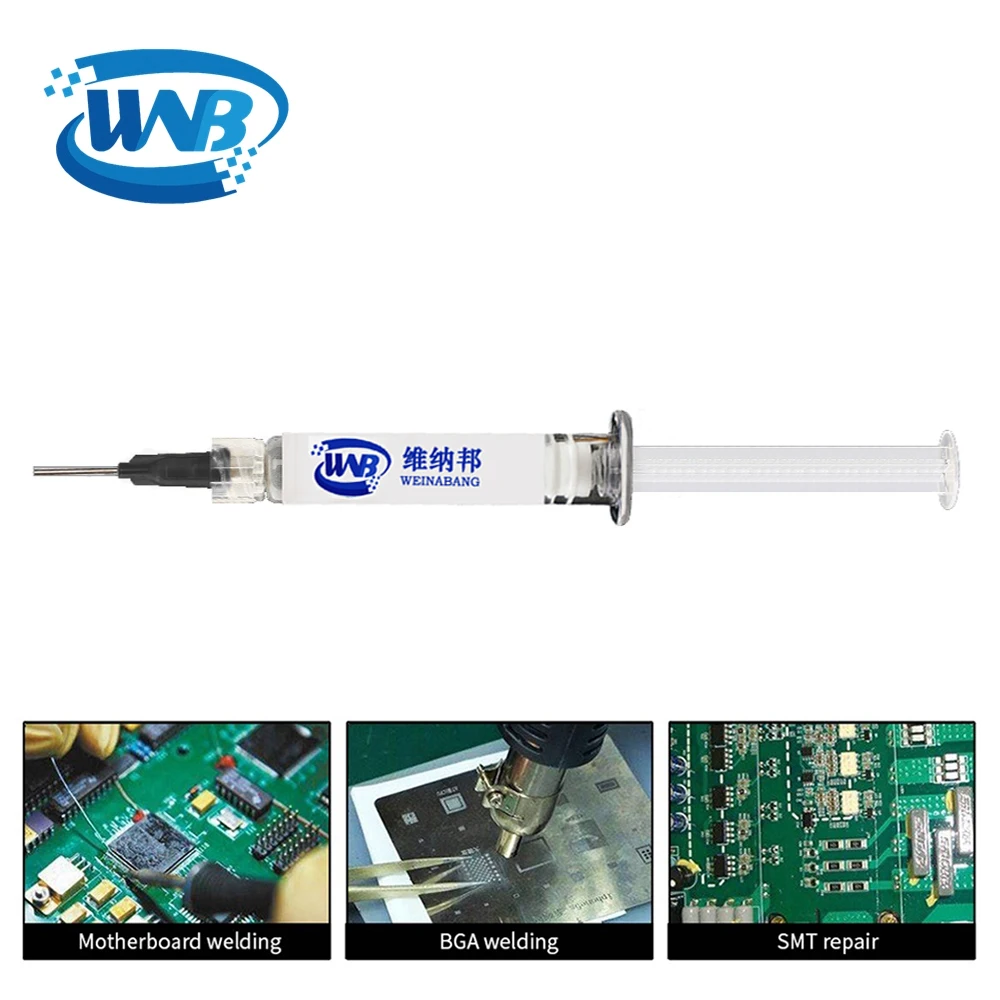 Фото Прыгающий провод серии WNB M, паяльная Оловянная паста 3 мл 138/158/183 ℃, паяльный флюс для ремонта телефонных отпечатков пальцев №5