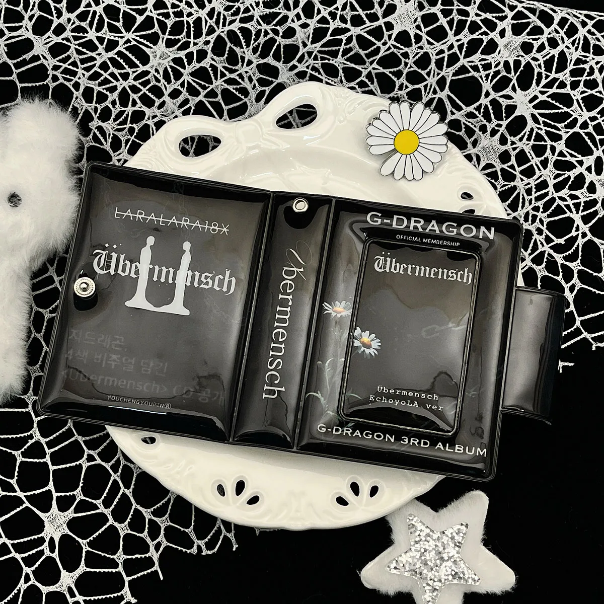 Black Daisy Gd Album Photo Card Storage Card Holder, Kpop Bright