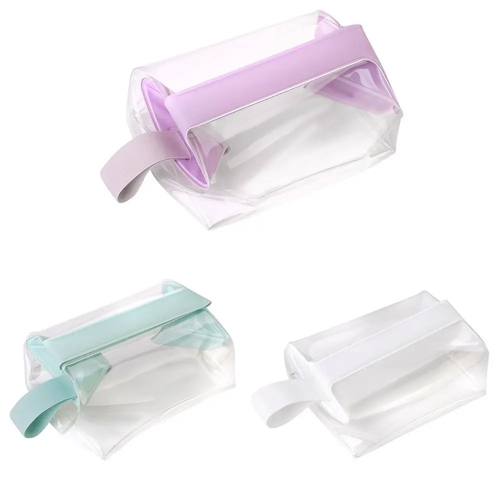Clear Toiletry Bags PVC with Magnetic Closure Makeup Bag Leak-proof Large Capacity Cosmetic Pouch for Women Men Traveling