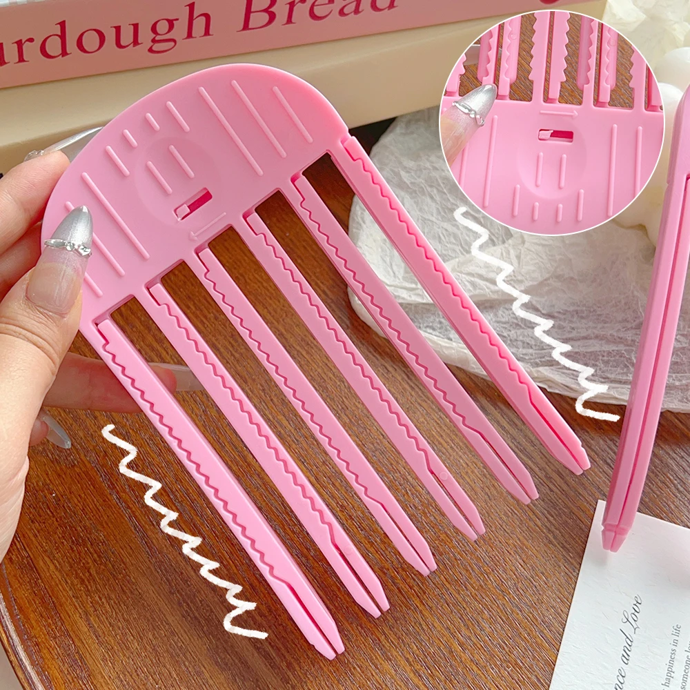 Portable 3/6Teeth Fluffy Hair Roots Clips Comb Lazy Hair Top Styling Curling Barrel Korean Hairs Clip Volume Wind Sculpting Comb hair styling tool