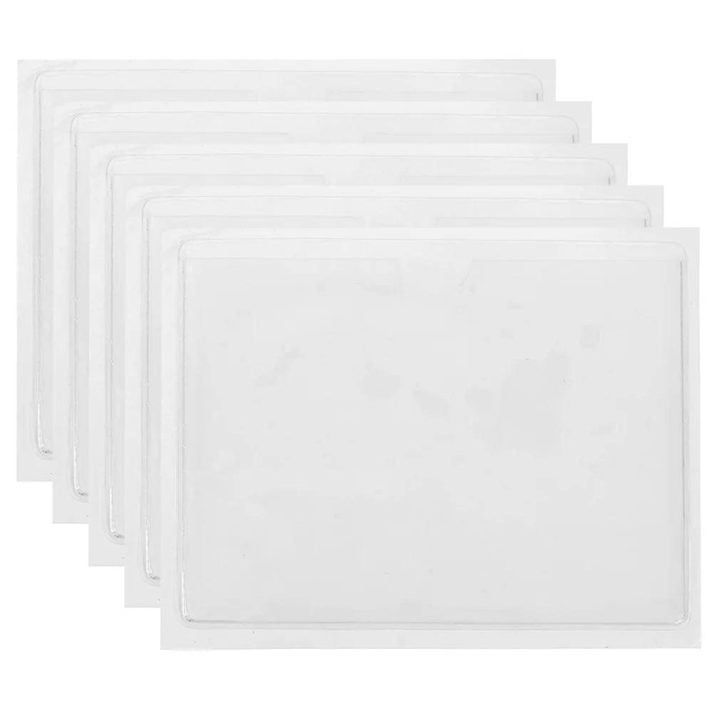 

5 Pcs Transparent Adhesive Card Holder Warehouse Pockets Business Cards Cover Sleeve Practical Sleeves Pvc Index