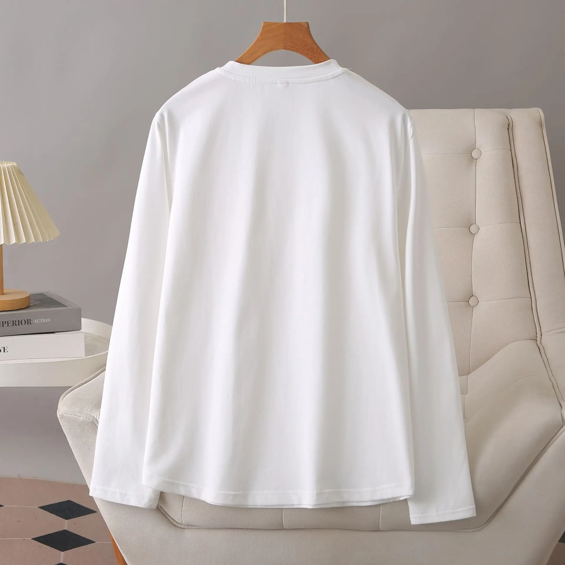 Fashion Plus Size Women's T-Shirt Autumn New Style Stylish three-dimensional Decorated Long Sleeve Casual Top 1202