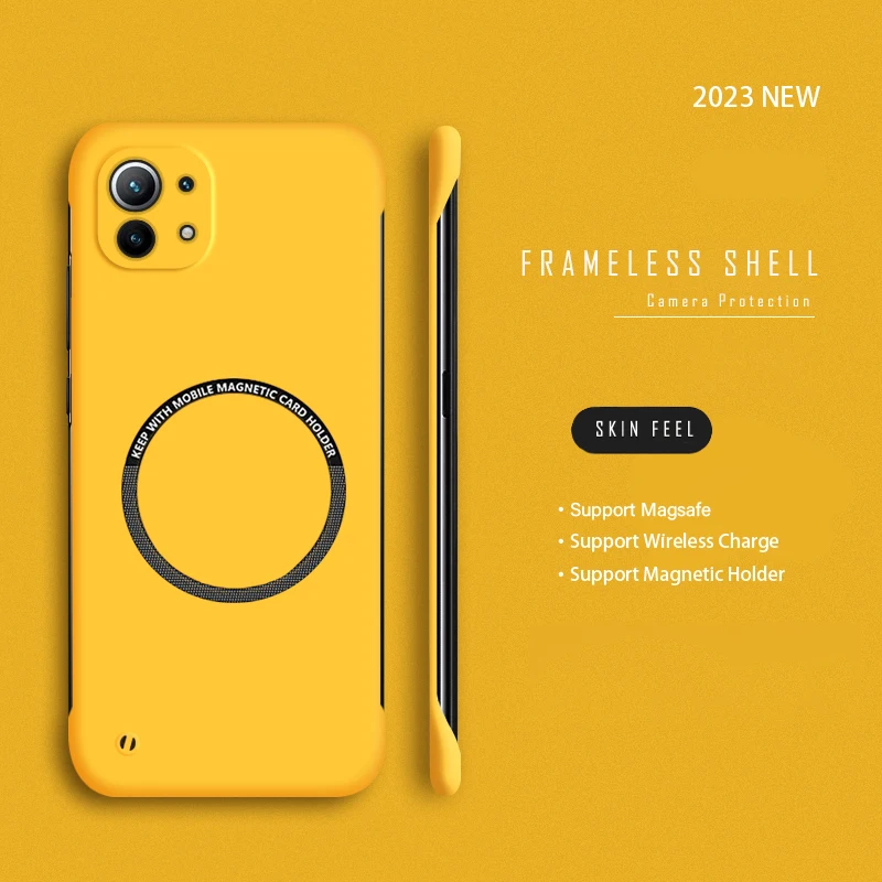 Matte Thin Frameless Magnetic Phone Case with Magsafe Compatibility
