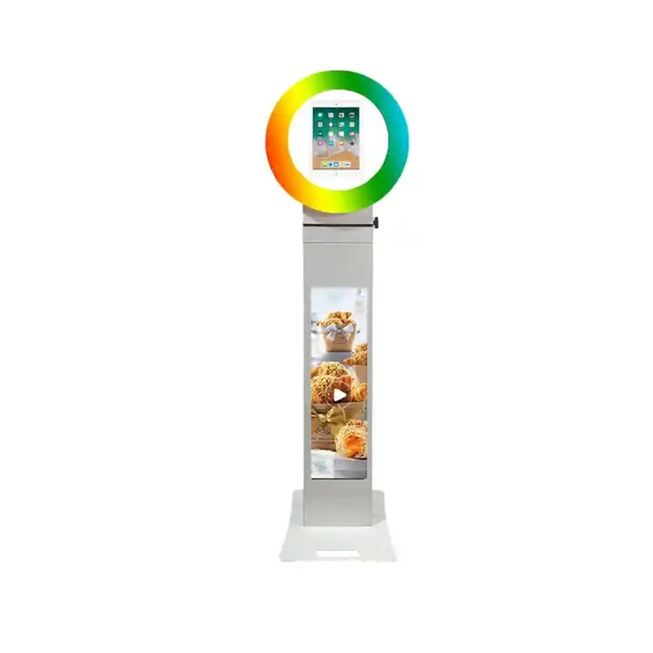 LCD iPad 포토 부스 기계 스탠드, 비행 케이스 포장, 셀카 iPad 포토 부스 쉘, 크리스마스 파티 렌탈