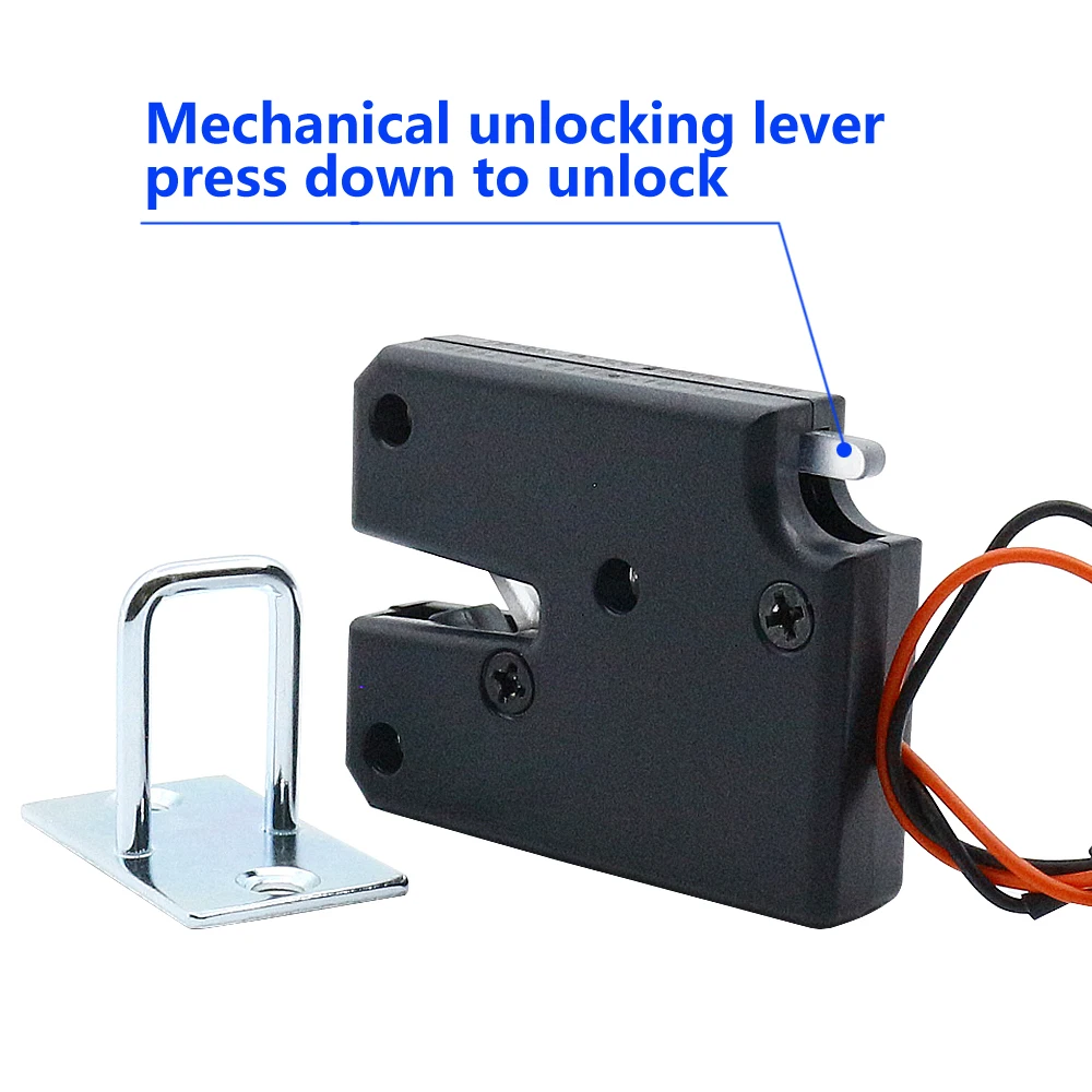 DC3v5v12v small titanium wire electric control lock plastic electric lock storage cabinet door lock adult vending machine lock 2
