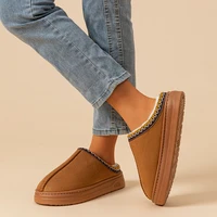 Winter Women's Slipper Fashion Fuzzy Fur Anti-slip Soft Sole Outdoor Indoor Warm Comfort Men Leisure Plush Houseshoes Couple 4