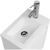 16"Small Bathroom Vanity Sink Combo,Wall Mounted Floating Cabinet W/Resin Basin Sink Top,Chrome Water Save Faucet & Pop Up Drain 6