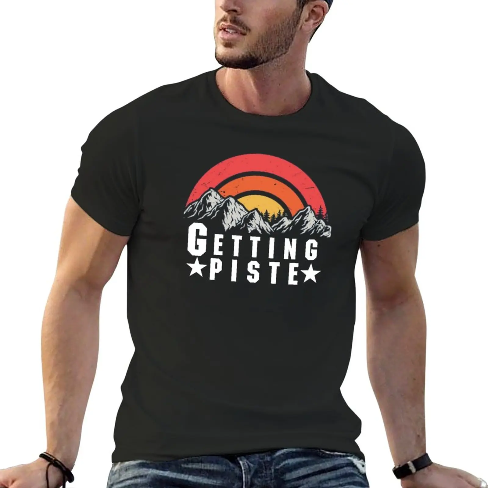 

Getting Piste T-Shirt Tee shirt korean fashion plain white t shirts men