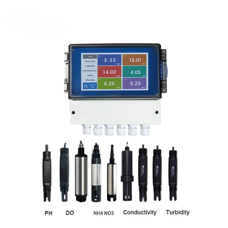 

Online Digital PH Sensor ORP Conductivity DO Turbidity COD MLSS TDS Meter Multiparameter Water Quality Analyzer