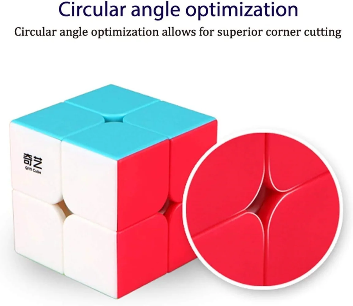 Qiyi Qidi S2/W 2x2x2 Magic Cube Stickerless Mofangge 2x2 Speed Cubes Fast Smooth Turning Solid Durable & Stickerless Frosted 5