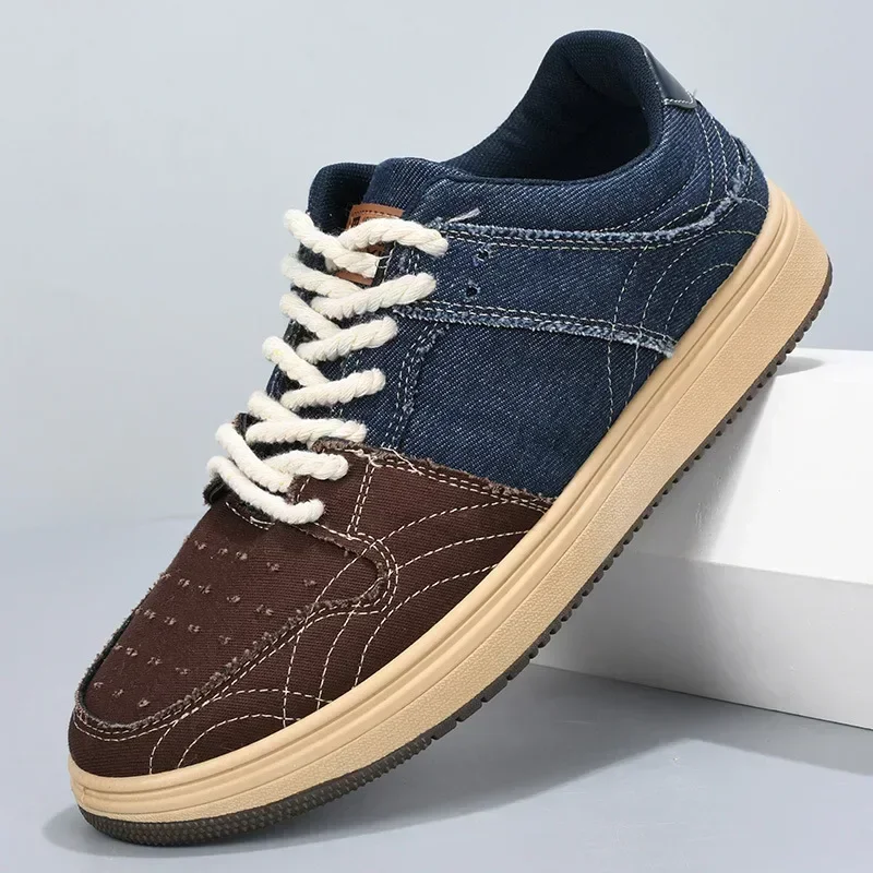 

Trend Denim Canvas Shoes Men's New Autumn Winter Fashion Versatile Lightweight Sports Shoes Outdoor Flats Casual Shoes