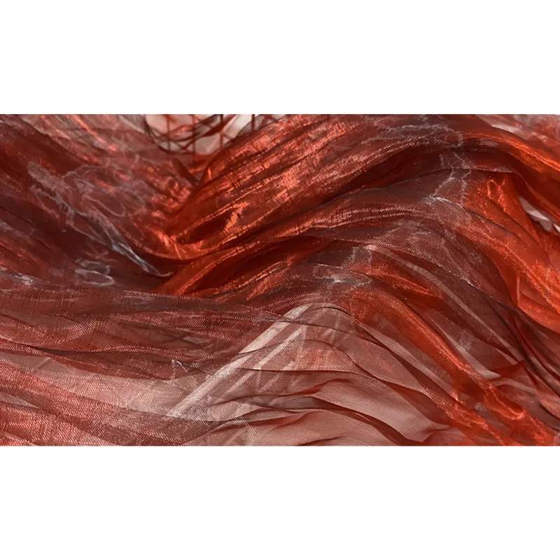 Black and Red Mermaid Girl Pleated Water Light Illusion Organza - Handmade  Diy Stage Dress Skirt Clothing Fabrics - AliExpress