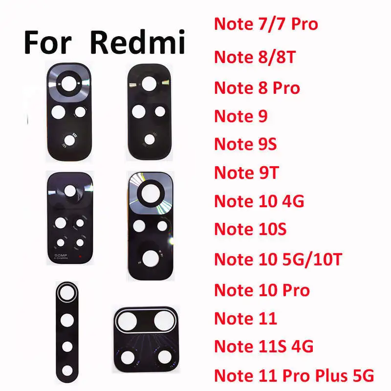 

For Xiaomi Redmi Note 7 7Pro 8 8T 9S 9 10 Note10 5G Note10S 10t 11 Pro Max Rear Back Camera Glass Lens with Repair Tools