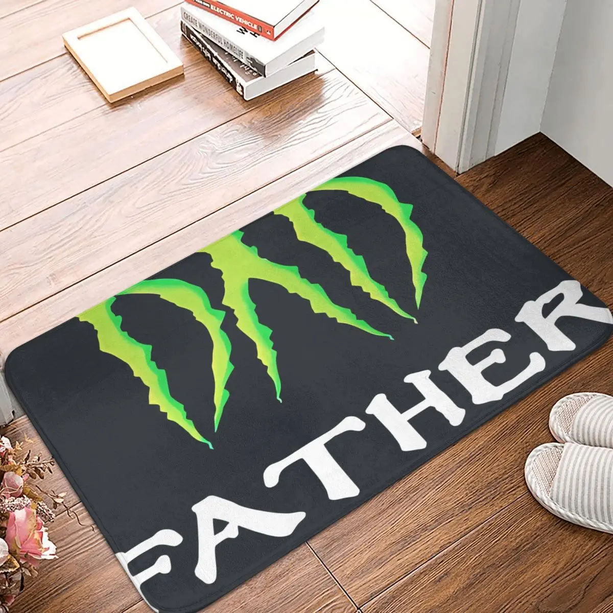 Father Energy Monster Happy Rug Tappeto Furry Mat Soft 16X24 Pollici