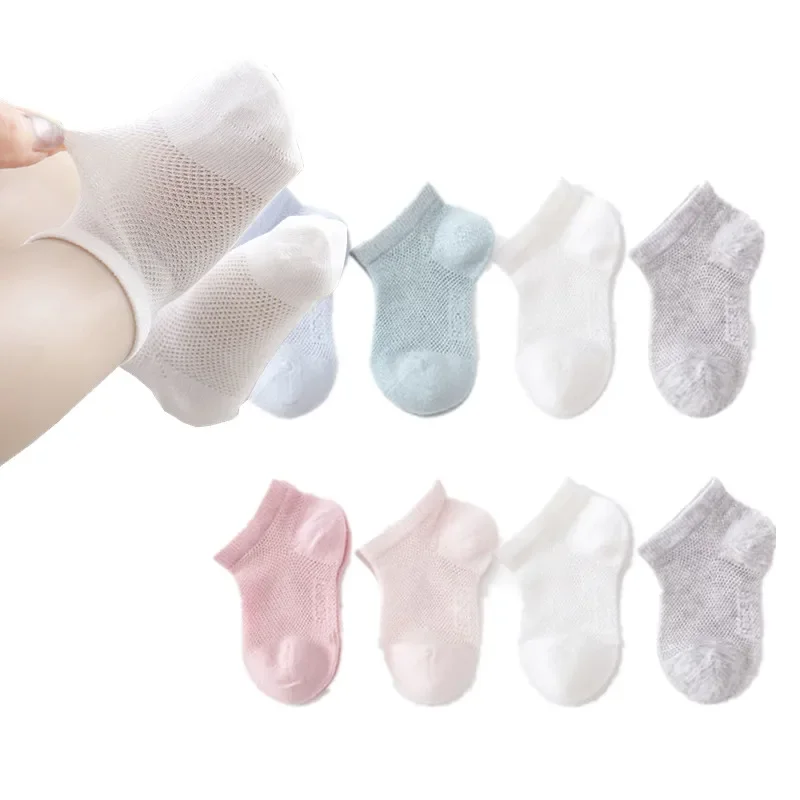 

3pair/set Summer Baby Boy Girl Sock Simplicity Solid Color Series Ankle Sock for Toddler Soft Cotton Breathable Indoor Sock