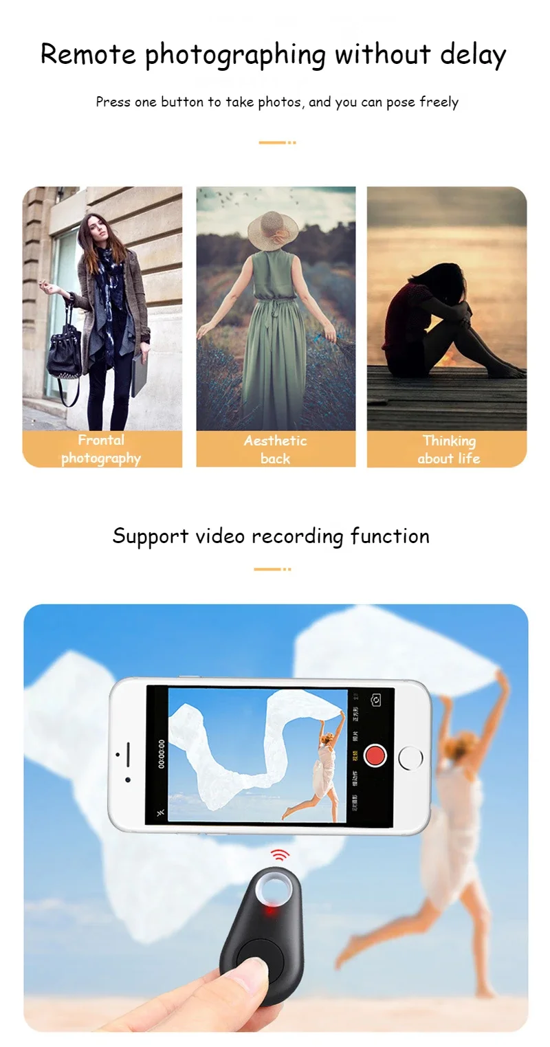 Description Picture 6 of itemMobile Phone Shutter Bluetooth Remote Control Selfie Water Drop Wireless Remote Photography 20m Use Distance for Android IOS