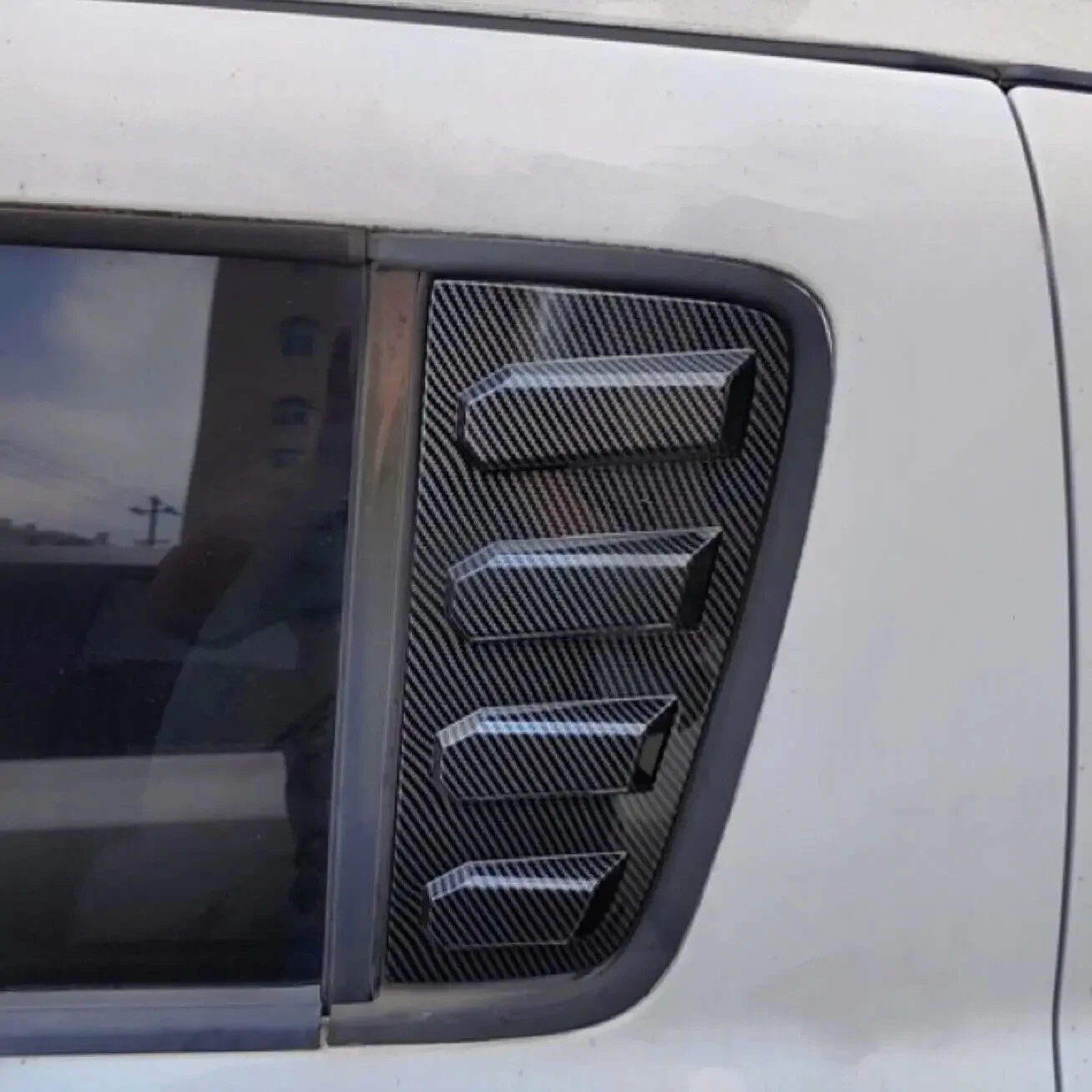 Suzuki Swift 2005-2010 4 Doors Car Rear Louver Window Side Shutter Cover Trim Sticker Vent Scoop ABS Carbon Fiber Auto Parts car side window louver