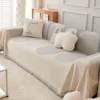 Customizable Sofa Throw Blankets Outdoor Camping Picnic Large Blanket Leisure Relax Beach Towel white Travel Rug Tassels Linen 1