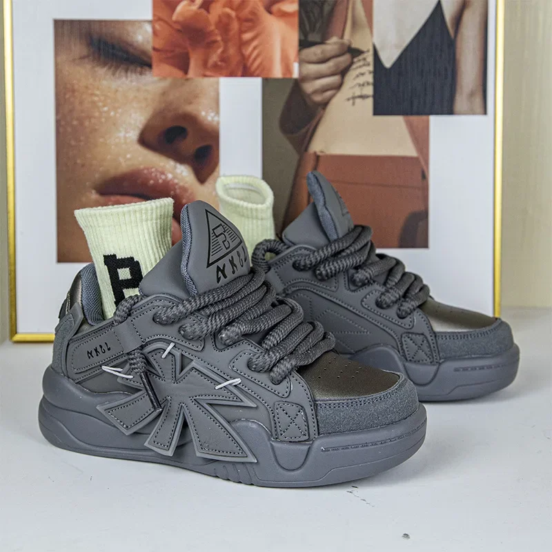 2024 Spring and Autumn Men's Thick Sole Elevated Casual Sports Shoes Fashion Breathable and Durable Running Shoes sneakers men 2