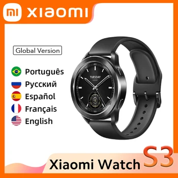 글로벌 버전 샤오미 미 워치 S3 스마트워치, 1.43 인치 AMOLED 디스플레이, 486mAh 배터리, 심박수 혈액 산소 모니터, HyperOS GNSS