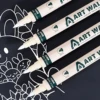 12Pcs Art Dual Tip Acrylic White Paint Marker Pens, Medium Tip, Suitable For Rock Painting, Stone, Glass, DIY Process Paint Set 5