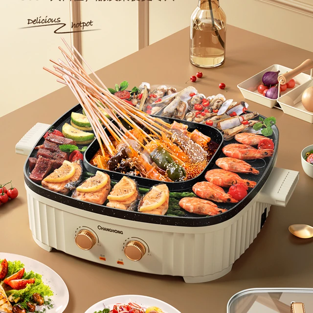 Instant Noodle Double Hot Pot Electric Cooker Food Dishes Multifunction  Vegetable Chinese Hot Pot Ramen Fondue Chinoise Cookware - AliExpress