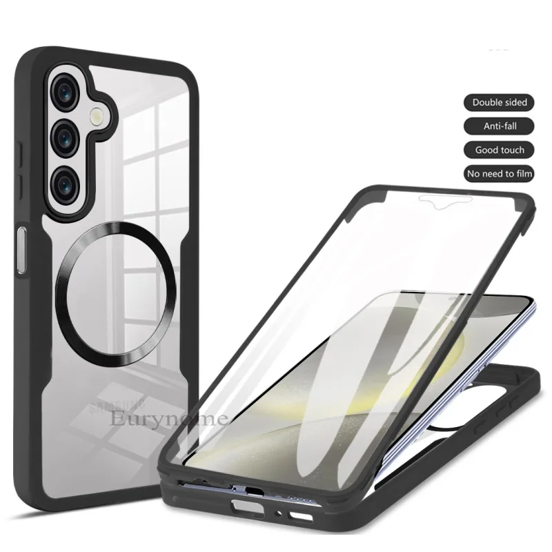 Magnetic 360° Shockproof TPU Case with Built-in Screen Protector