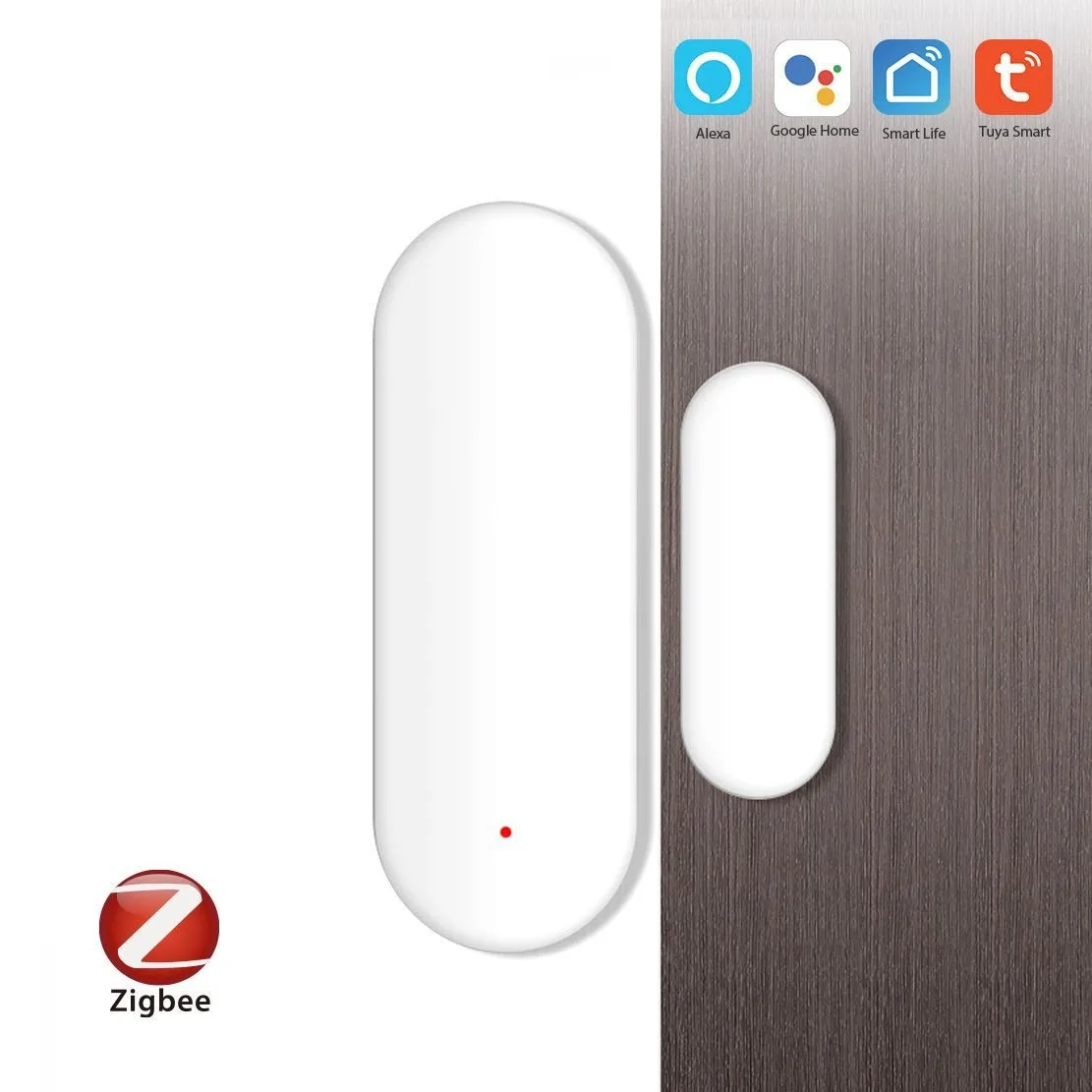 

ZB-DWC-4 Tuya Intelligent Door Sensor Wireless Door Window Intelligent Linkage Tool Free Installation Anti-Demolition Design