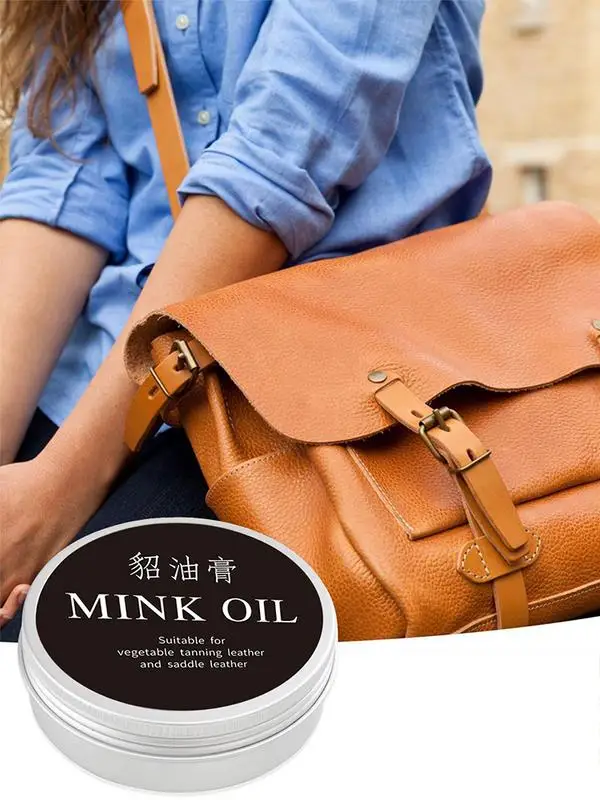 Leather Cleaning Cream Mink Oil Leather Conditioner Waterproof Boot Conditioner Saddle Oil Conditioning Cream