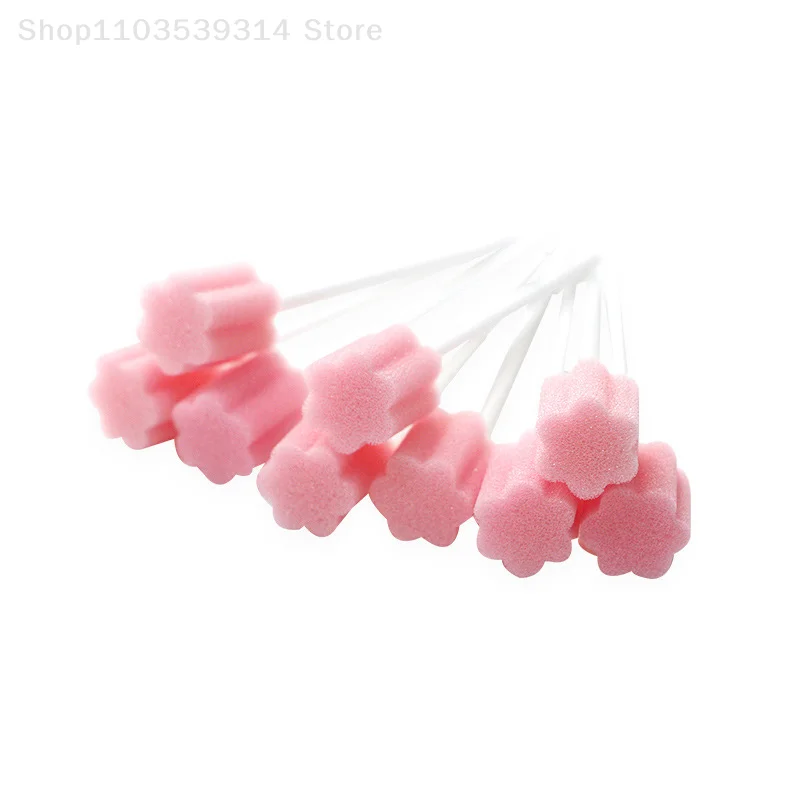 Descartável oral cuidado esponja cotonete, 100pcs