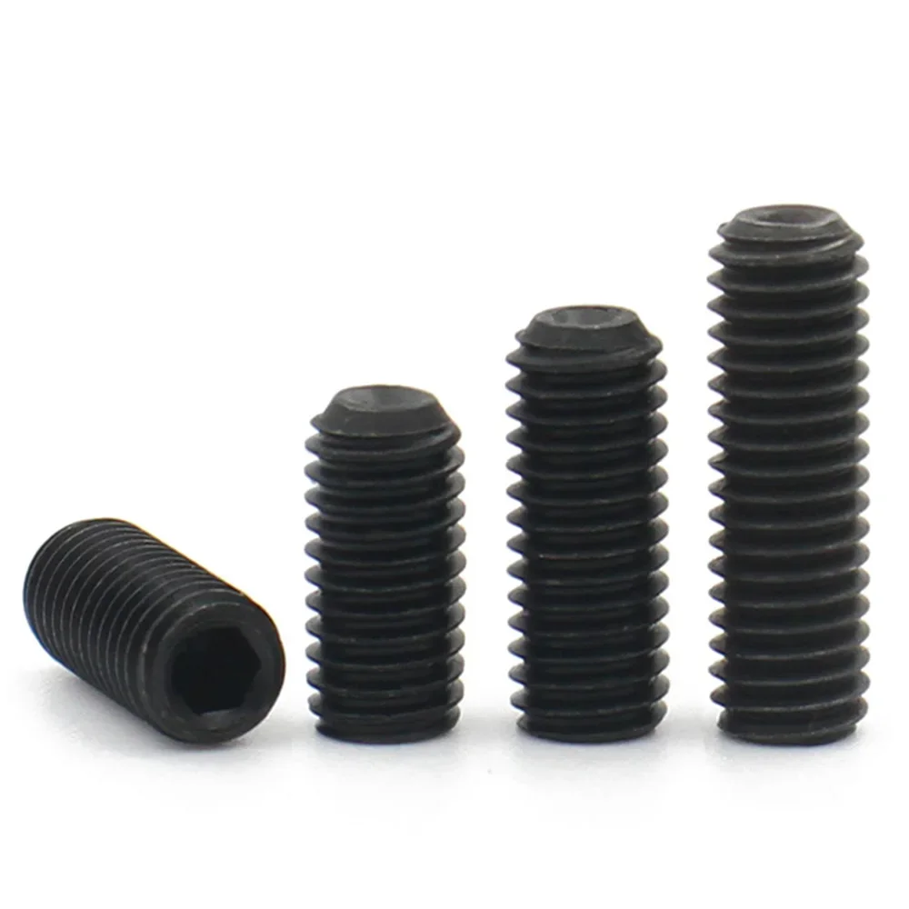 Grade 12.9 Carbon Steel Hex Socket Set Screws 10-100pcs M1.6 M2 M2.5 M3 M4 M5 M6 screw bolt nut set stainless steel screws hexagon socket head cap screw copper pillar screws copper brass standoff screws