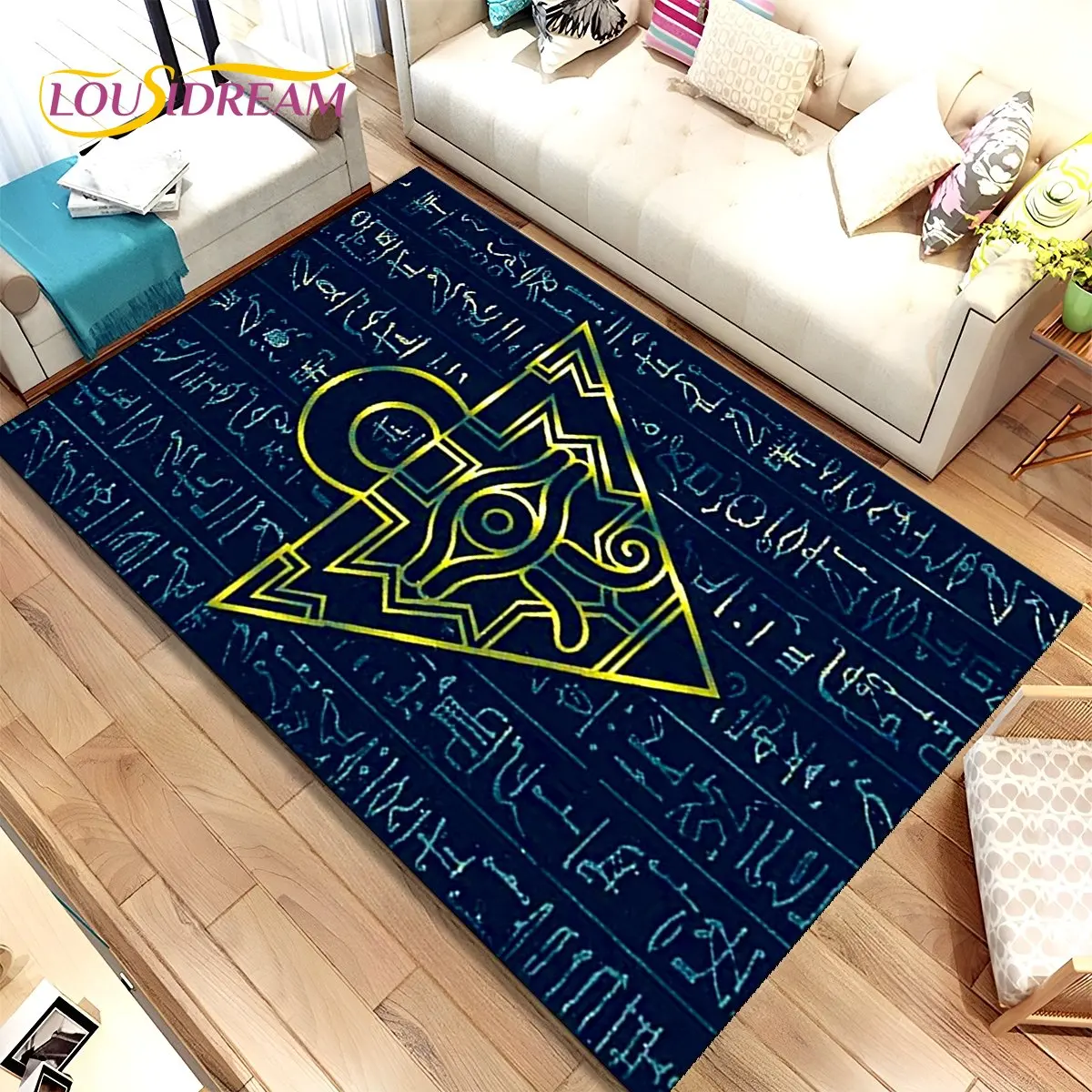 Yu-Gi-Oh MONSTER CARD Anime Area Rug Large,Carpet Rug for Living Room Bedroom Sofa Doormat Decoration,Kids Non-slip Floor Mat 3D