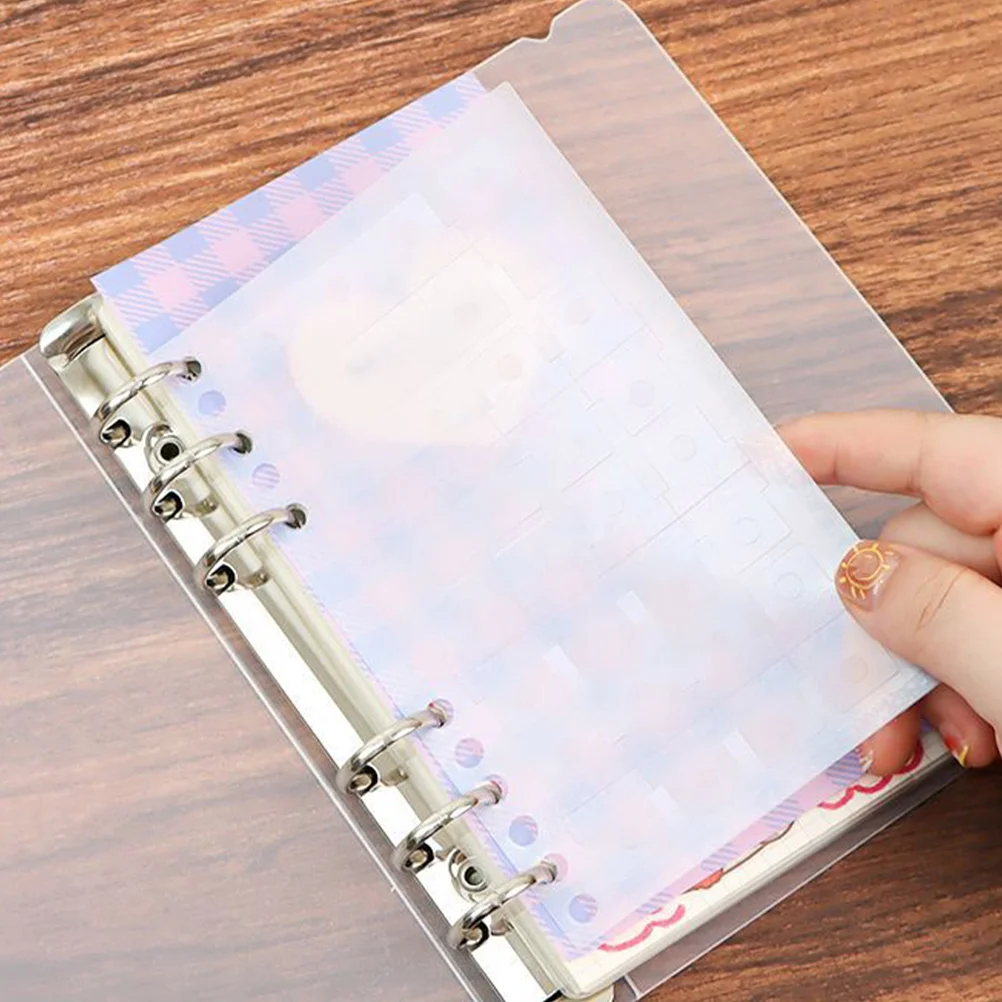 5Pcs Index Tabs Self Adhesive Bookmark Sticky Tabs For Pages Transparent Hole Stickers Pvc Notebook Dividers File