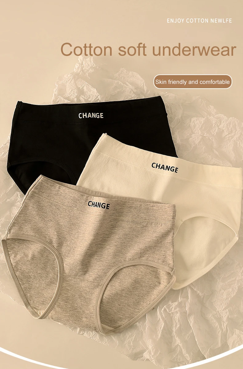 High Waisted Panties - Soft Cotton Spandex Briefs | Breathable Comfortable Underwear