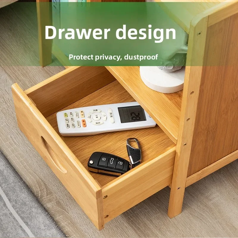 منظم تخزين خشبي فاخر بأدراج