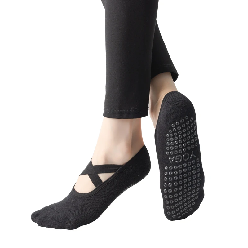 

Yoga Socks Non-Slip Women Towel Bottom Breathable Silicone Bandage Pilates Sock Ladies Ballet Dance Fitness Workout Cotton Socks